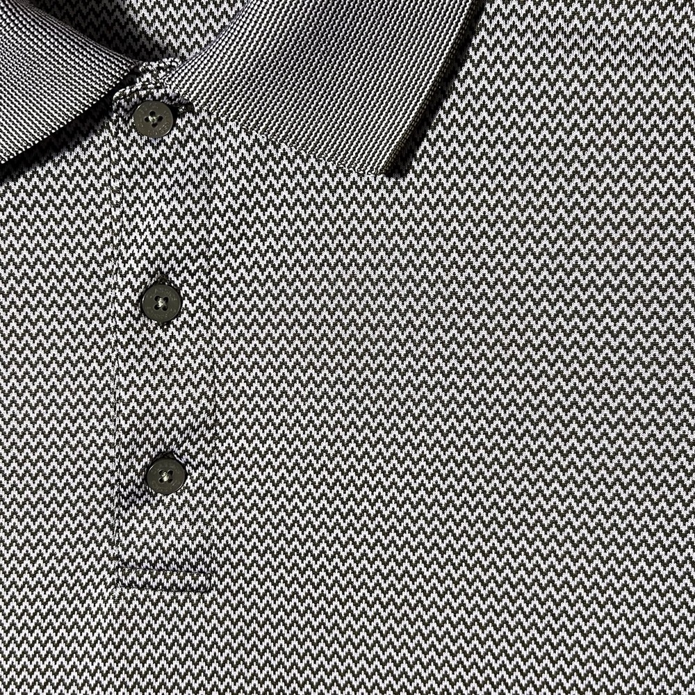 Cleveland Classics Men's Large Purple Polo With Grey Wavy Line Pattern Golf - Picture 5 of 6